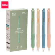 Deli NS576-BL Bolígrafo retráctil de gel azul 0.5mm caja c/12 pzas