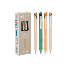 Deli NS666-BL Bolígrafo retráctil de gel azul 0.7mm caja c/8 pzas