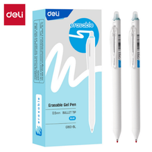 Deli G160-BL Bolígrafo retráctil de gel borrable azul 0.5mm caja c/12 pzas