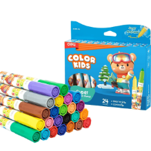 Deli C155-24 Plumones lavables punta cónica caja c/24 pzas