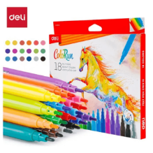 Deli C10010-LA Plumones punta bala caja c/18 pzas