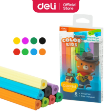 Deli C135-8 Lápices de colores sin madera forma de oso caja c/8 pzas