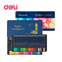 Deli C122-72 Lápices de colores hexagonales estuche c/72 pzas