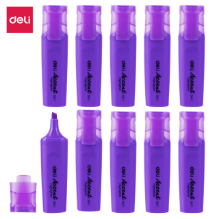 Deli S621 Marcatexto fluorescente morado caja c/10 pzas