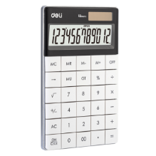 Deli 1589 Calculadora de escritorio blanca pza
