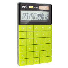 Deli 1589 Calculadora de escritorio verde pza