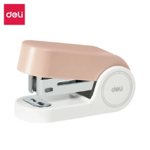 Deli K203 Set mini engrapadora rosa y grapas caja c/12 sets