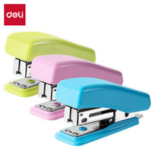 Deli 0253A Set mini engrapadora azul/rosa/verde y grapas caja c/24 sets