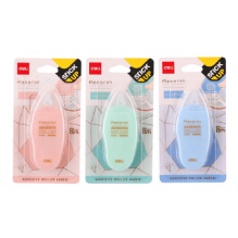 Deli A49201 Cinta adhesiva en rollo azul/rosa/verde 5mm*8m caja c/12 pzas