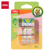 Deli H01400-MT Borrador de frutas 3 pzas caja c/12 blisters