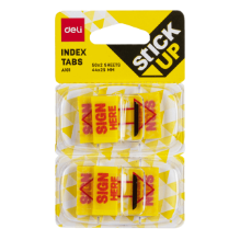 Deli A10101 Pestañas adhesivas firma 2x50 hojas caja c/24 pzas