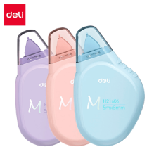 Deli H21606-LA Cinta correctora colores pasteles 5mmx5m bote c/24 pzas