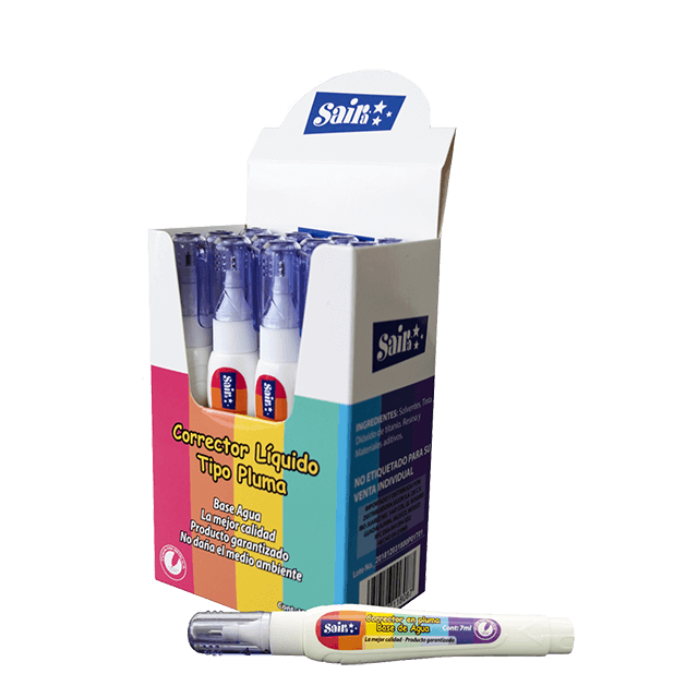 CORRECTOR TIPO PLUMA 7ML CAJA C/12 PZAS